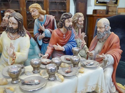 Lot 334 - A very large Capodimonte group, the Last...