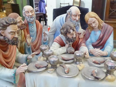 Lot 334 - A very large Capodimonte group, the Last...