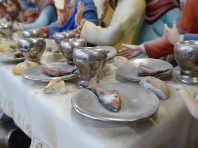 Lot 334 - A very large Capodimonte group, the Last...
