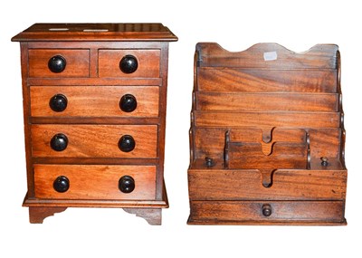 Lot 336 - A Victorian mahogany apprentice chest of...