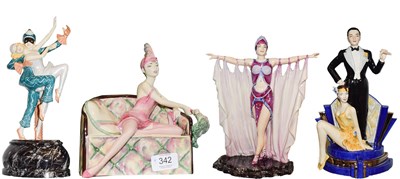 Lot 342 - Kevin Francis figures, Harlequin and Columbine,...