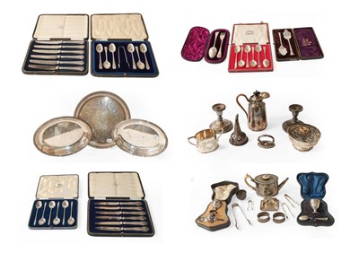 Lot 346 - A collection of assorted silver and silver...