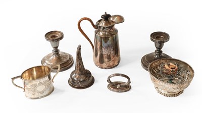 Lot 346 - A collection of assorted silver and silver...