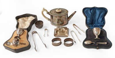 Lot 346 - A collection of assorted silver and silver...