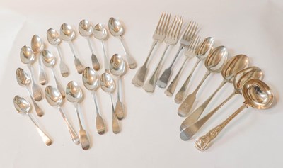 Lot 350 - A collection of assorted table silver of...