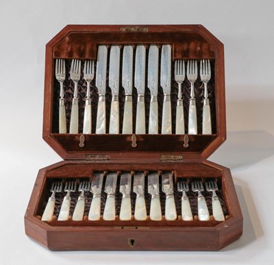 Lot 356 - A set of twelve Victorian silver fruit knives...