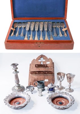 Lot 369 - A collection of assorted silver plate,...