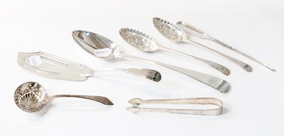 Lot 373 - A collection of assorted silver flatware,...