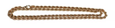 Lot 383 - A 9 carat gold ropetwist necklace, length 73cm