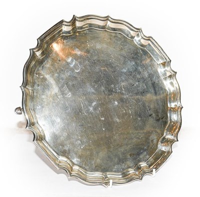 Lot 395 - A George VI silver salver, by Deakin...