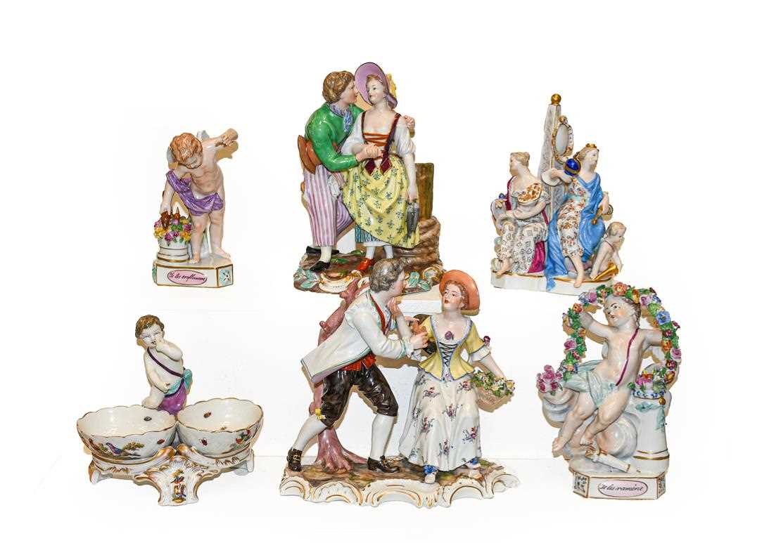 Lot 41 - A collection of 19th century German porcelain...