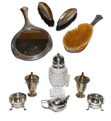 Lot 420 - A tray of assorted silver items to include...