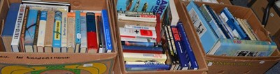 Lot 822 - Six boxes of books on Military History - Aviation, including History of the RAF 1918 - 1990s;...