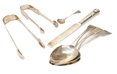 Lot 433 - A collection of assorted silver flatware,...