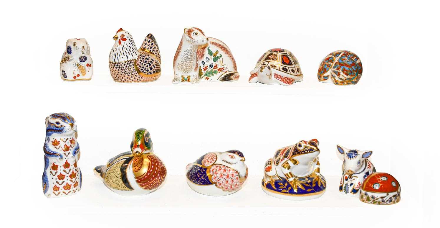 Lot 44 - Eleven Royal Crown Derby Imari paperweights...