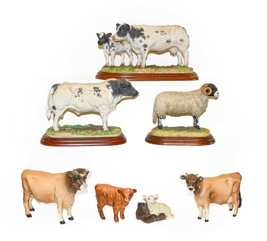 Lot 50 - Beswick Jersey bull and cow, together with...