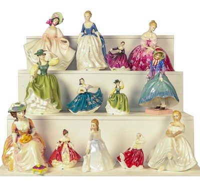 Lot 64 - Two trays of Royal Doulton figures, to include...