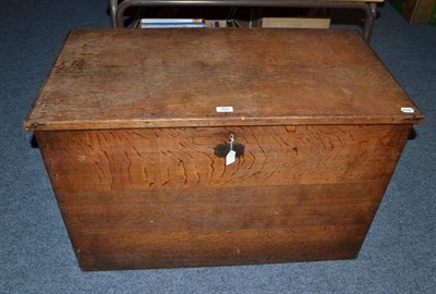 Lot 825 - A Victorian oak silver chest/coffer, with plaque inscribed G N Ward, Leeds (for George Nussey Ward