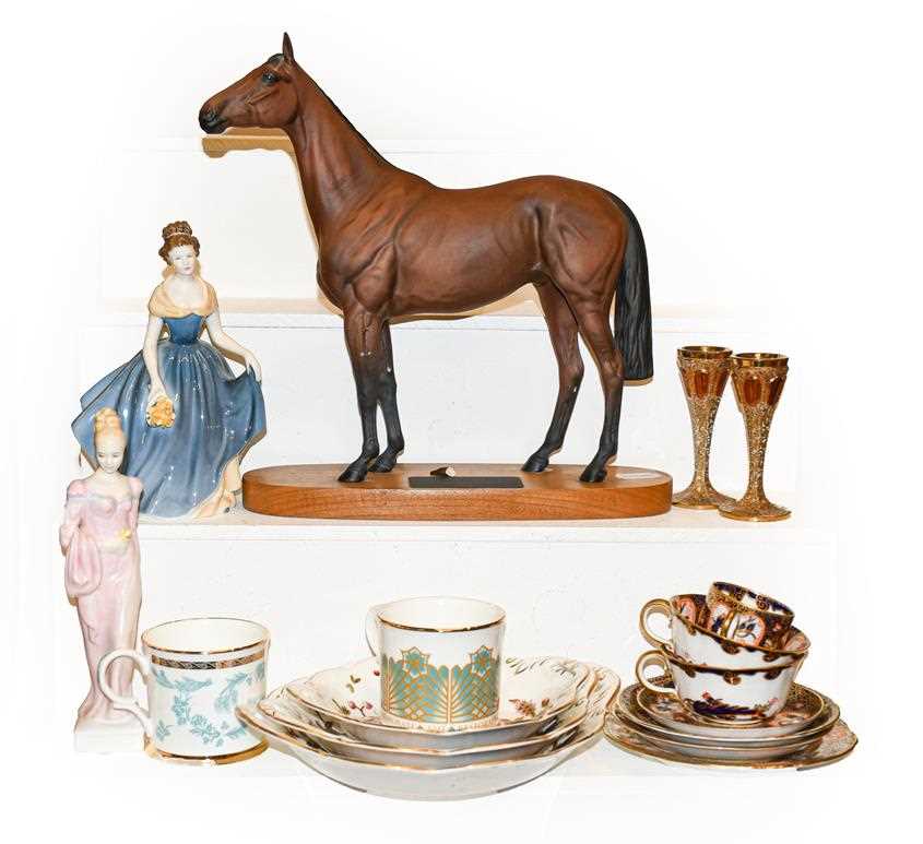 Lot 7 - A Beswick horse titled 'Red Rum' (a.f.), Royal...