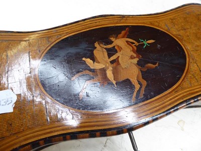 Lot 74 - A marquetry inlaid Sorrento glove box, 34.5cm...