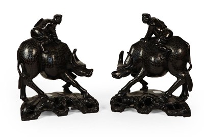 Lot 82 - A pair of early 20th century Chinese hardwood...
