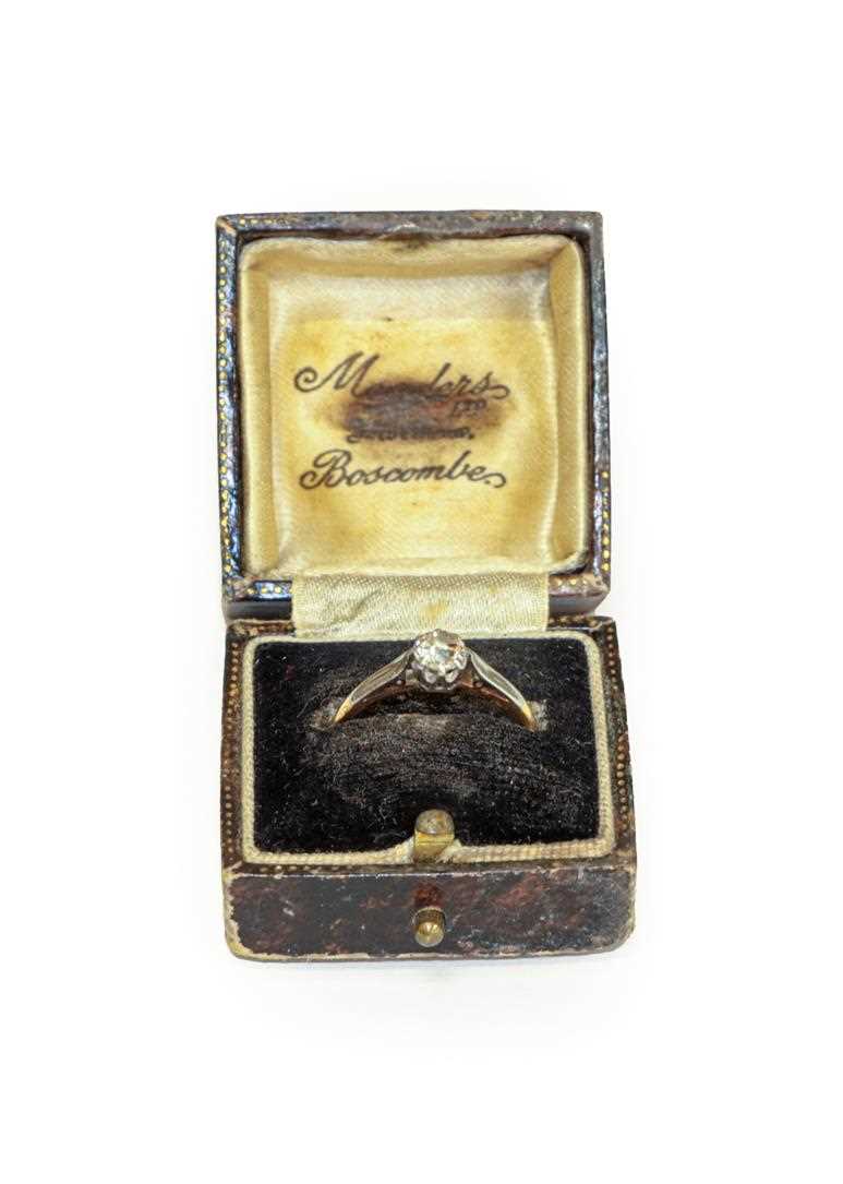 Lot 94 - A diamond solitaire ring, stamped '18CT' and...