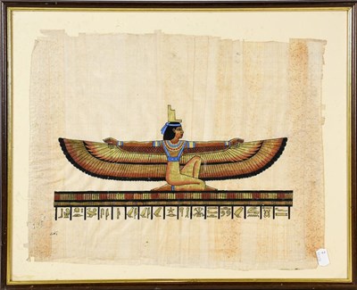 Lot 1108 - Three modern Egyptian papyrus together with...