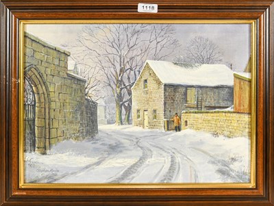 Lot 1118 - Stephen Maude (20th century) Winter village...