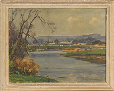 Lot 1129 - Owen Bowen (1873-1967) Scene of the River...