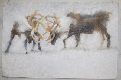 Lot 1141 - Anna Dickerson (Contemporary) Reindeer 2003,...