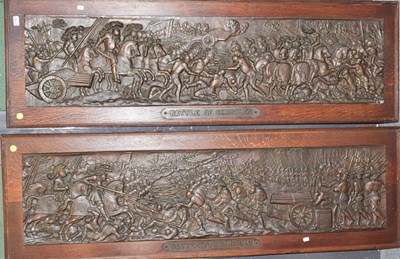 Lot 1143 - A pair of 20th century patented metal relief...