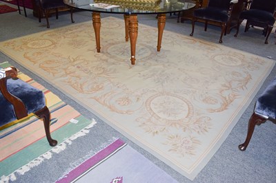 Lot 1168 - Modern 'Aubusson' Carpet, the cream field with...