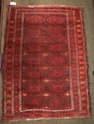 Lot 1175 - Balouch prayer rug, the camel field with Tree...