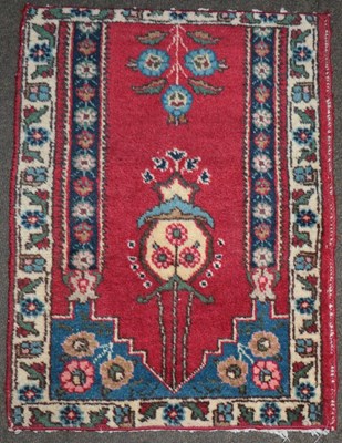 Lot 1179 - Pair of Saroukh mats, each with an indigo...