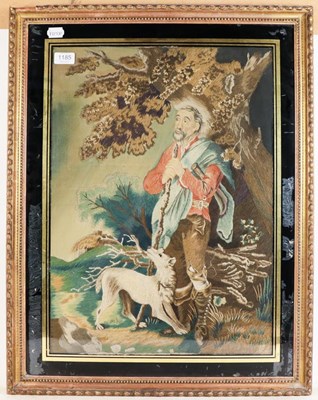 Lot 1185 - A 19th century silkwork embroidered picture of...