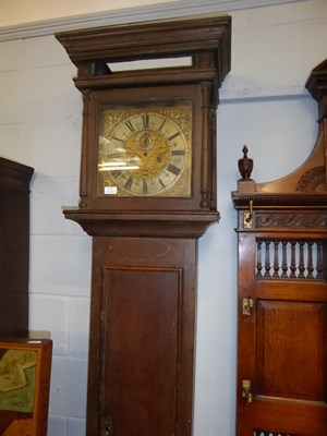 Lot 1188 - An oak thirty hour longcase clock, 12'' square...