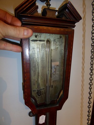 Lot 1193 - A mahogany barometer, signed Bapt Eoncheti,...