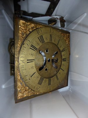 Lot 1200 - An oak eight day longcase clock, 12'' square...