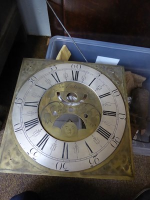 Lot 1200 - An oak eight day longcase clock, 12'' square...
