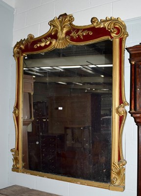 Lot 1206 - A 19th century painted and gilt mirror...