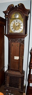 Lot 1207 - A Victorian carved oak eight day longcase clock