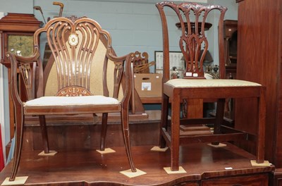 Lot 1216 - A Georgian dining room chair in the...