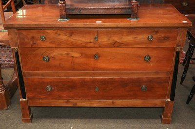 Lot 1232 - A Regency walnut three height chest of drawers...
