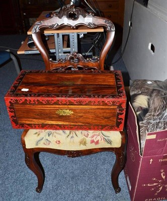 Lot 851 - Victorian occasional chair, Regency lap desk, items of fur, a quantity of china and glass including