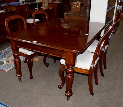 Lot 1297 - A Victorian mahogany extending table with one...