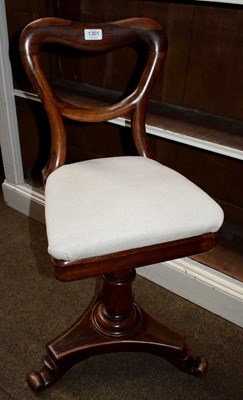 Lot 1301 - A Regency rosewood adjustable piano stool,...