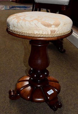 Lot 1302 - A Regency mahogany adjustable piano stool, the...
