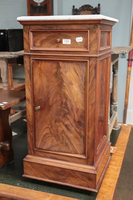 Lot 1305 - A 19th century French figured mahogany marble...