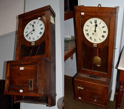 Lot 1314 - Two time recording clocks (2)