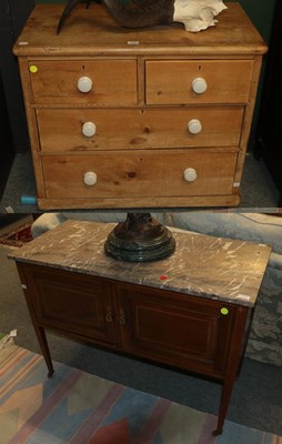 Lot 1329 - A Victorian pine three height chest of drawers,...